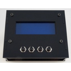 Black 4 x 20 Display housing with 4 buttons